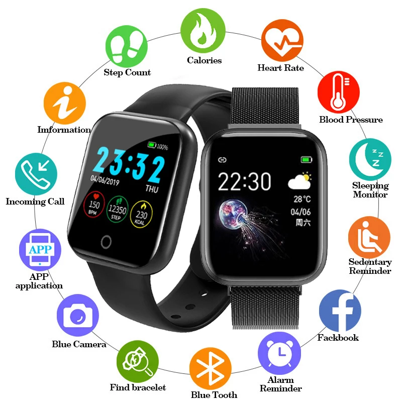 

i5 Fitness Smart Bracelet Squate Smartwatch Bluetooth Sport Men Wristwatch Fitpro App Health Smartband Heart Rate Blood Pressure