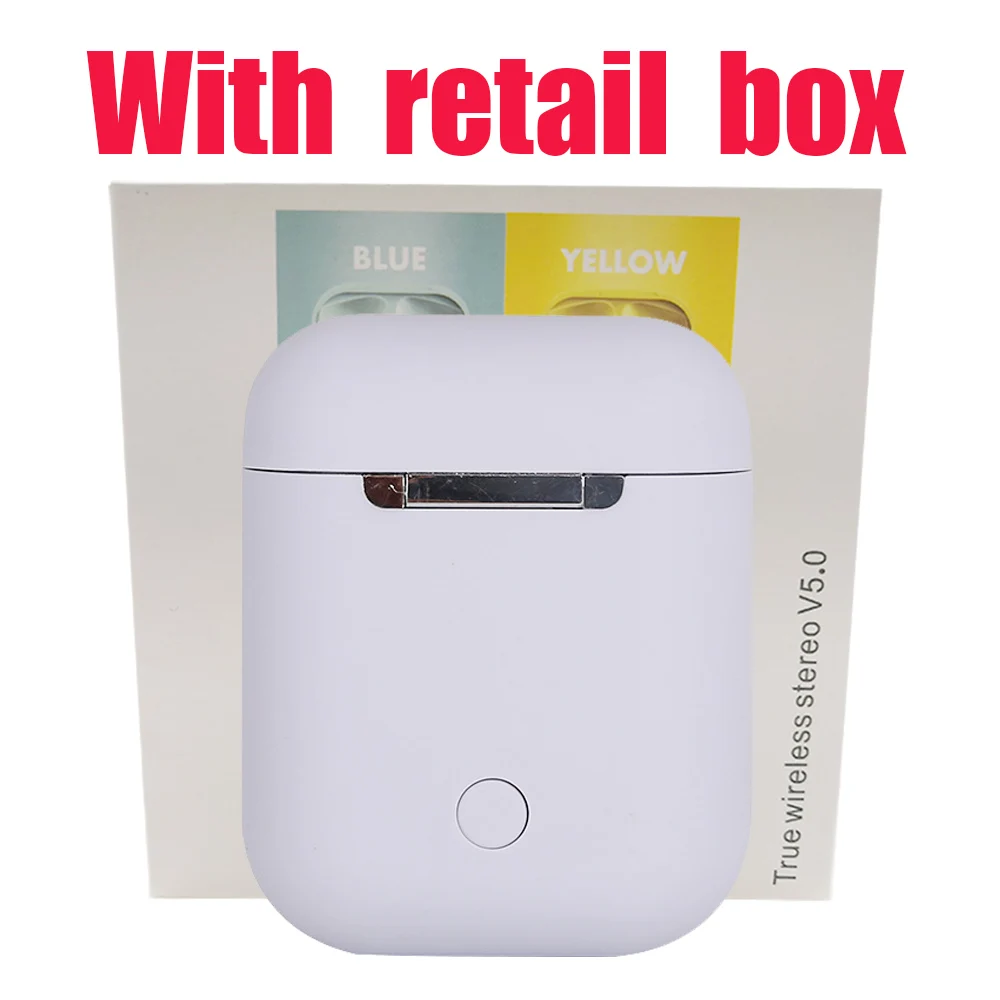 i12D gray colorbox Оригинальные Macaron i12 TWS беспроводные наушники Bluetooth 5,0 наушники 12 сенсорные настоящие стерео наушники для андроида спортивные наушники для телефона - Цвет: i12D gray colorbox