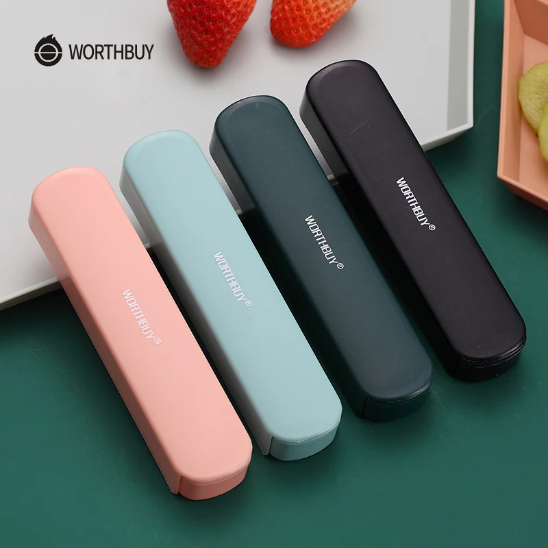 WORTHBUY 5 шт./компл. набор вилки с золотыми фруктами портативная вилка коробкой 18/8 из