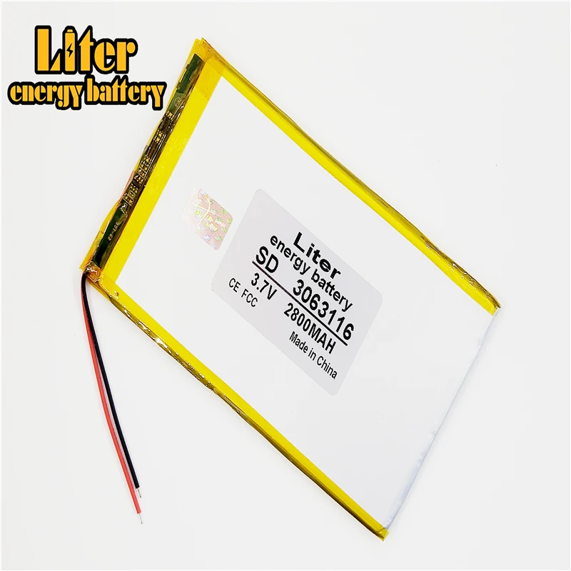 

3063116 3,7 V 2800MAH 3065115 литий-полимерные батареи w17pro7 3063116 tablet battery