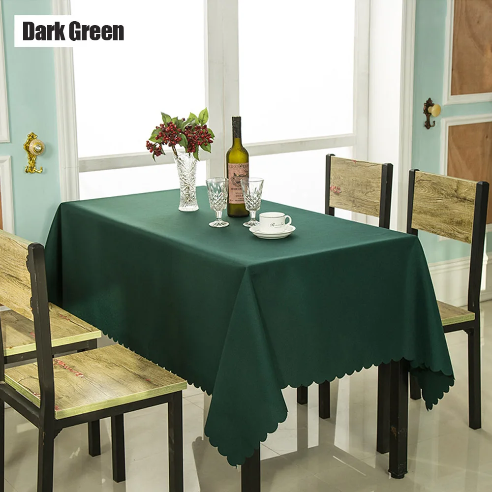 

NEW White Home Dinner Table Cloth Polyester Washable Hotel Banquet Tablecloth Wedding Party Decoration Rectangle Candy Table