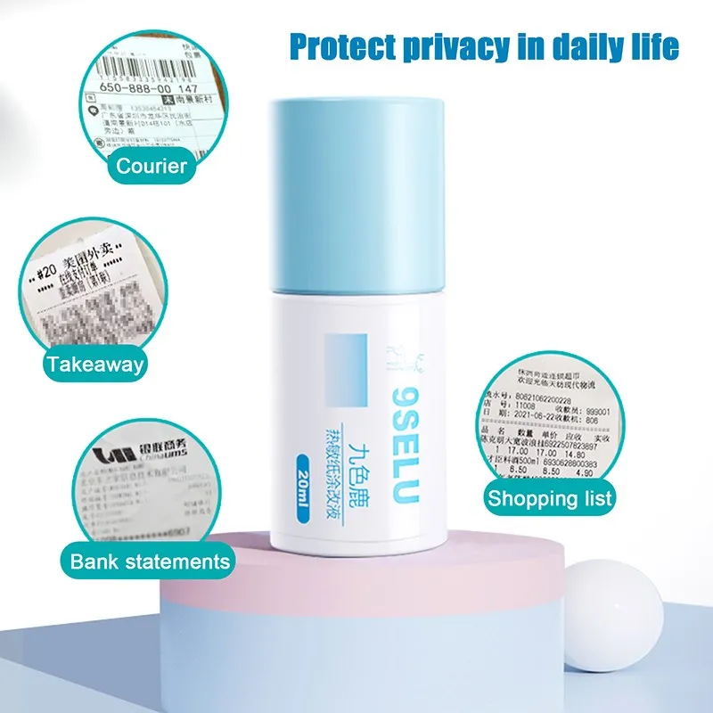

10ML/20ML New Durable Data Identity Protection Fluid Thermal Paper Application Glue Stick