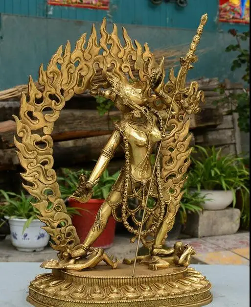 Латунная буддистская скульптура тибетский Тантра 20 дюймов ваджрайогини