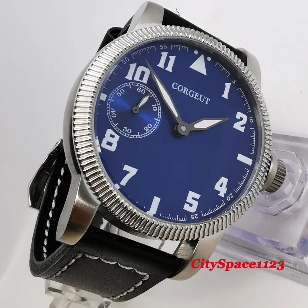 Мужские Водонепроницаемые механические часы с синим циферблатом 45 мм | Наручные