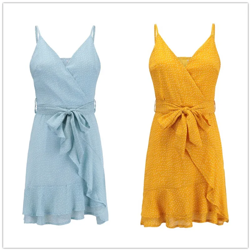 сарафан женский летний пляжное платье с оборками платья больших размеров летние