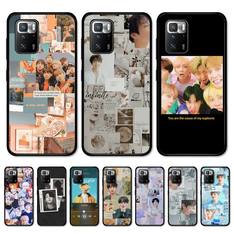 

Euphoria Jungkook KPOP Phone Case For Redmi Note 10 9 8 6 Pro 8T 5A 4X X 5 Plus 7 7A 9A K20 Cover