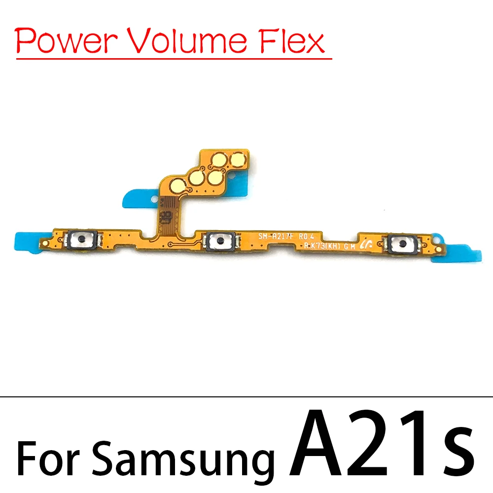 20 шт. Кнопка громкости питания гибкий кабель для Samsung A10 A20 A30 A50 A70 A01 A11 A10s A20s A21s A30s A51