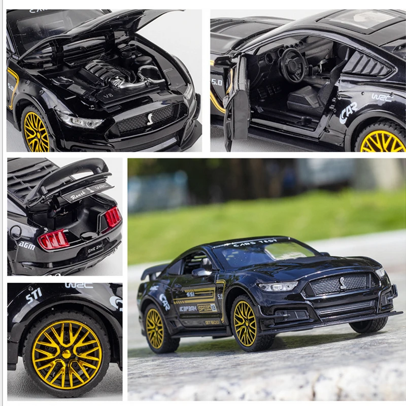 Модель спортивного автомобиля 1:32 Форд Мустанг Шелби GT500 из сплава модель литая