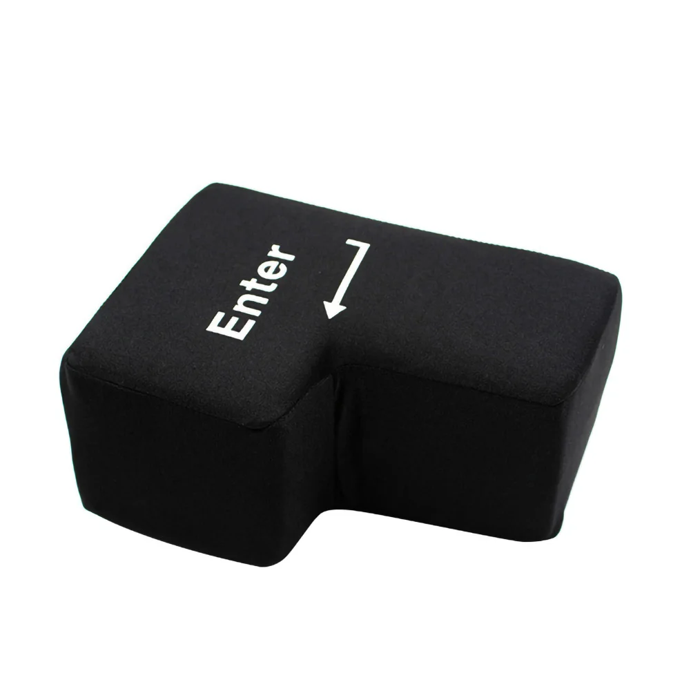 

USB Enter Soft Key Anti Stress Button Decompression Computer Vent Pillows Button Relief Toy Wholesale Desktop Pillow For Offices