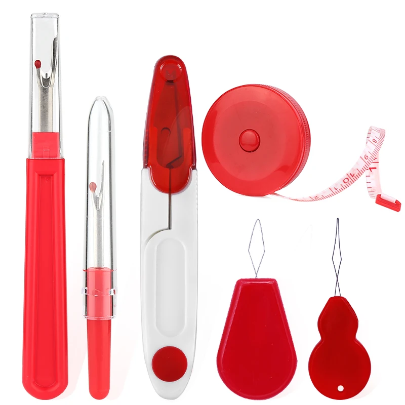 

LMDZ Hand Sewing Tool Set Sewing Scissors Plastic Threader Cross Stitch Seam Ripper Thread is Suitable For Sewing Accessories