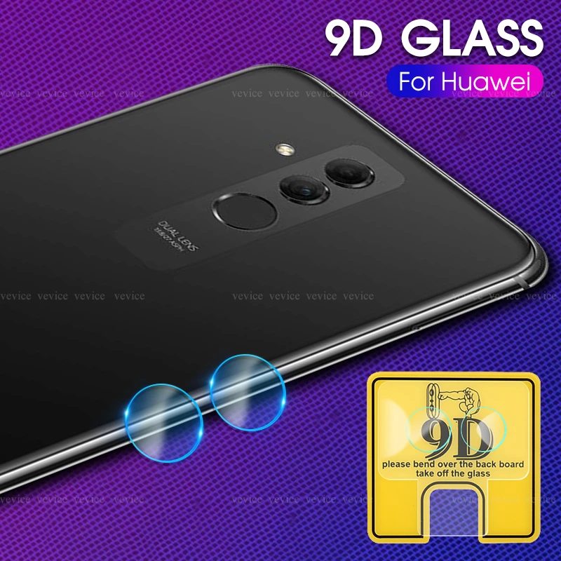 2 шт. 9D Защитная пленка для объектива задней камеры Huawei Mate 20 10 Lite Y9 Prime