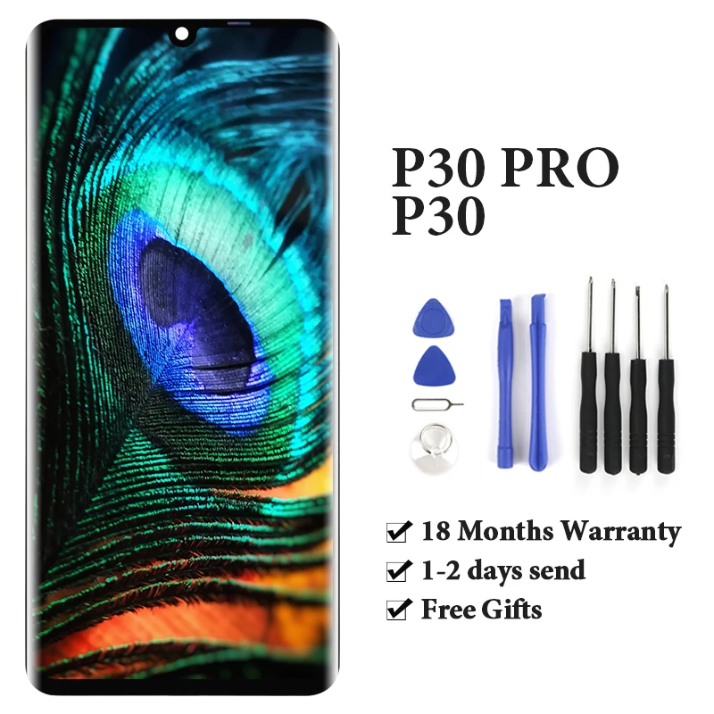 100% протестированный OEM качество для HUAWEI P30 Pro LCD экран сенсорный замена дигитайзер