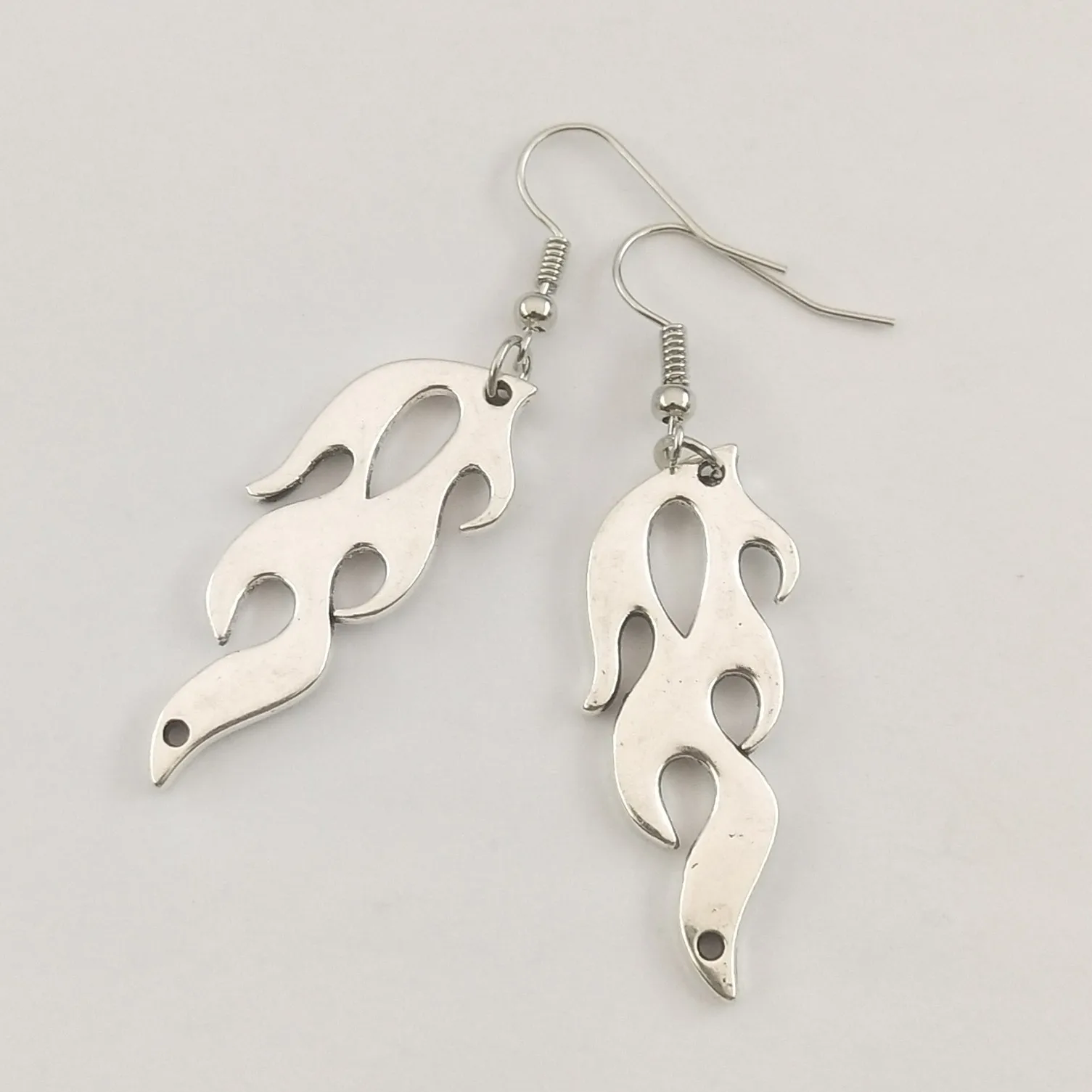 

1Pair Hip Hop Flame Earrings Streetwear Fashion Punk Style Earrings for Women Men Party Jewelry