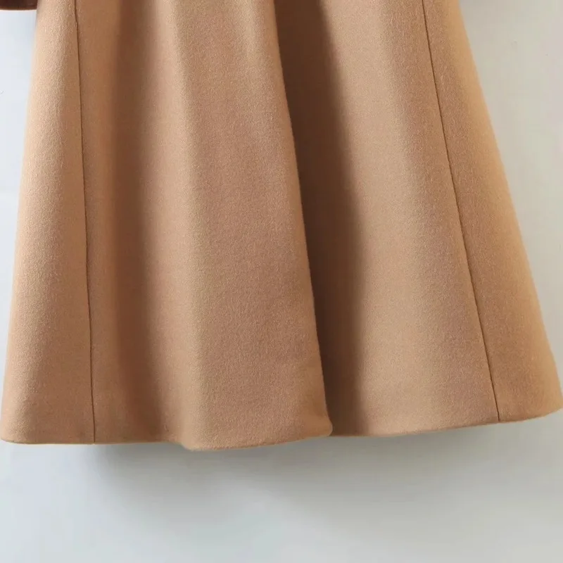 

wind coat of camel's hair long coat in the autumn of han edition loose blogger