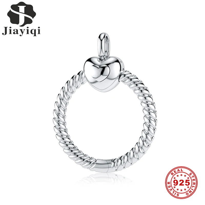 Jiayiqi, 925 пробы, серебряное, маленькое, о-образное ожерелье, подвеска, талисманы, подходят для женщин, Pandora, талисманы, серебро 925, ожерелье, сделай сам, ювелирное изделие, подарок