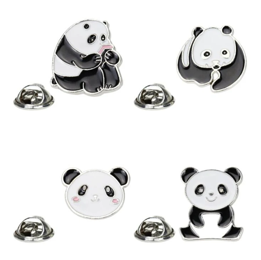 Эстетические Мультяшные аниме значки панды броши для женщин милые на лацкан