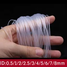 Прозрачная Гибкая силиконовая трубка 1 м5 м ID 0,5 1 2 2,5 3 4 5 6 7 8 мм, пищевая трубка, термостойкость, Нетоксичная
