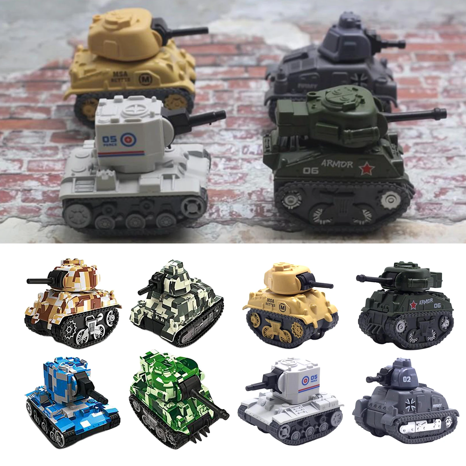 

4x1:64 масштаб Танк игрушки для детей Обучающие игрушки Веселая игра для детей взрослые праздничные подарки на день рождения