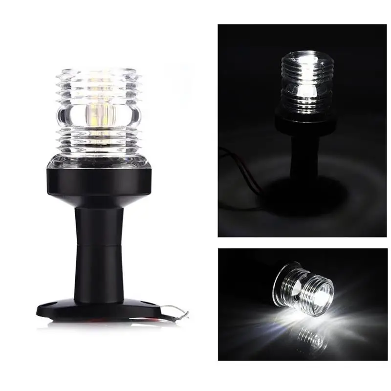 12V Белый светодиодный фонарь якоря складной вниз светодиодный фонарь навигации для яхты для парусного спорта сигнальный фонарь навигационный сигнал индикаторная лампа
