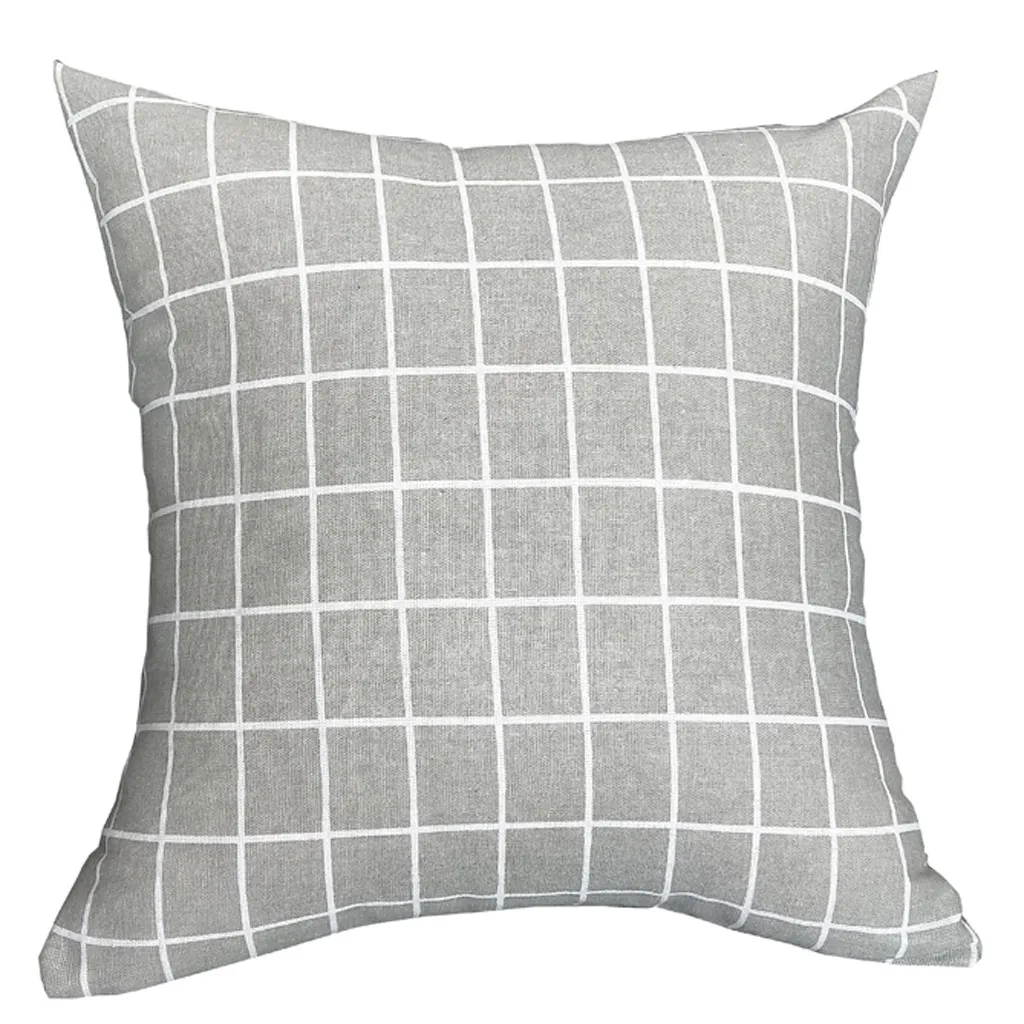Чехол для подушки с геометрическим принтом квадратный льняной и Хлопковый чехол