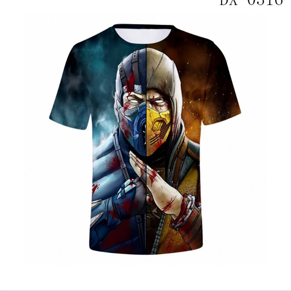 

Summer child Tops new game violent Real Violent Fighters game 3D print short-sleeved T-shirts for boys girls Hipster O neck tees