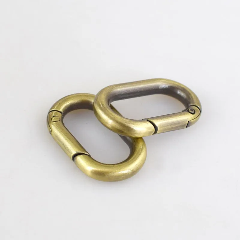 Brass 10 шт. 25 мм Пружинные уплотнительные кольца металлические пряжки для сумки ремень зажим Пряжка собачий ошейник Сумочка с брелоком ручка разъем DIY аксессуары - Цвет: Brass