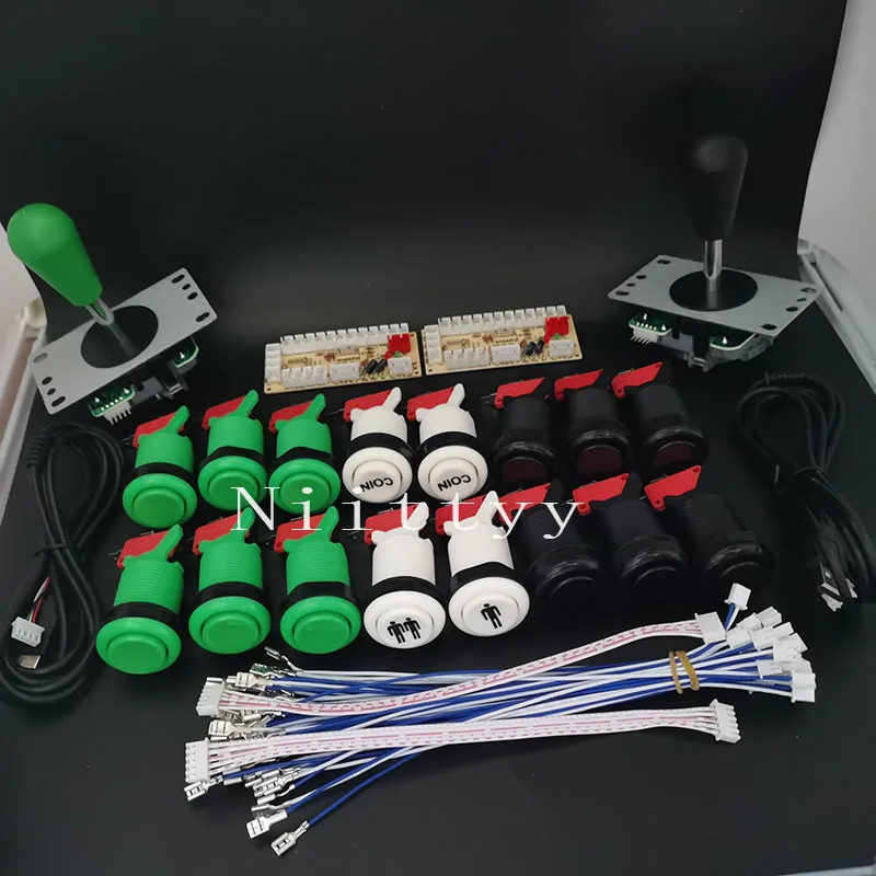 

2 Player Kit Arcade Zero Delay Encoder To PC Rasberry Pi Happ Type Button Arcade Cabinet Sanwa Joystick For Mame Jamma Project