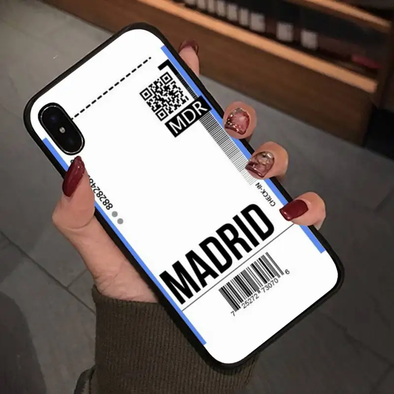 Ins Personality Tags дорожный ярлык страна мобильный чехол для Iphone 4s 4 5s 5 5c Se Se2 6 6s 7 8 Plus X