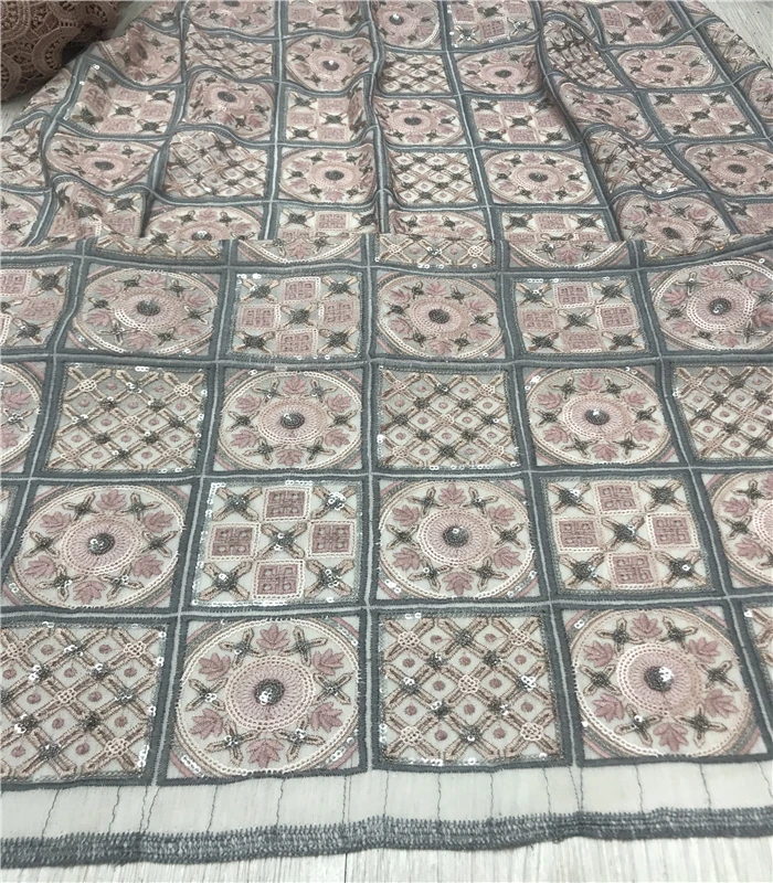 

African Lace Fabric Women Fashion Beautiful ZH-118314 High Quality net cloth Embroidery Mesh French Tulle Lace