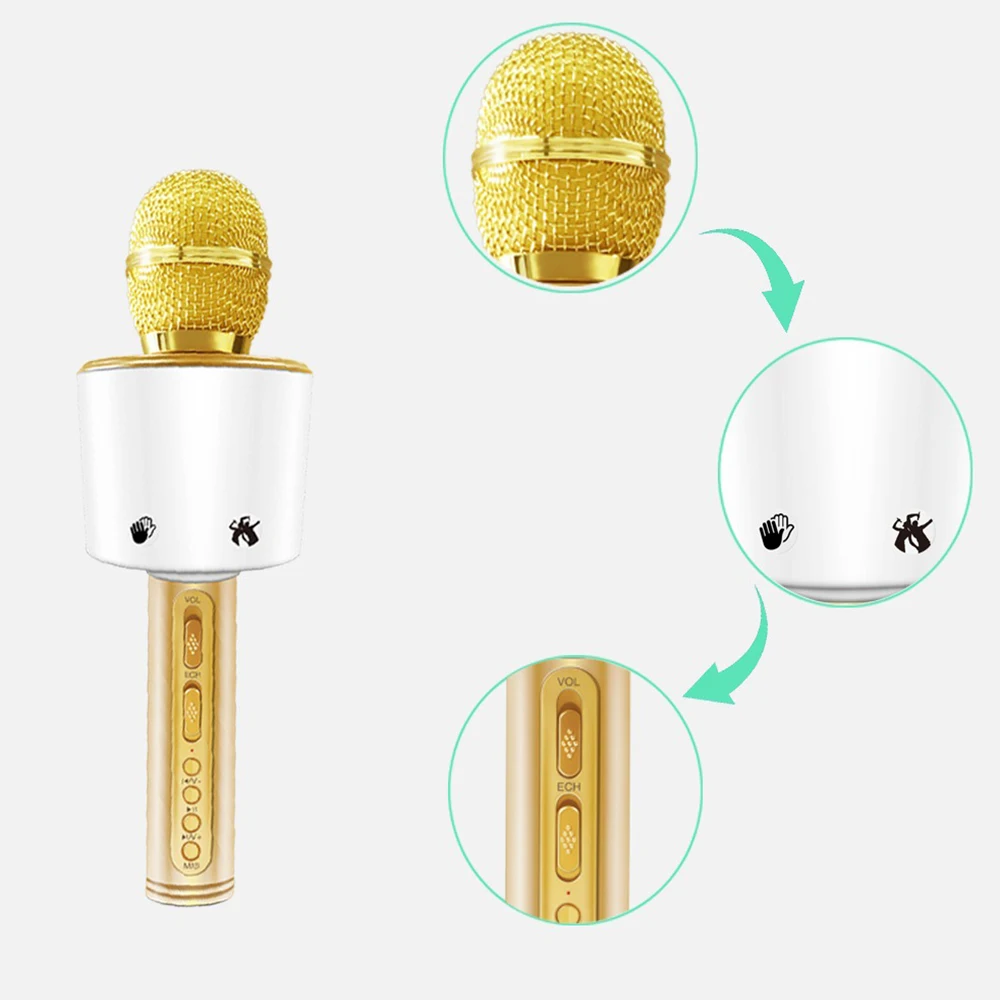 SD-07 Bluetooth mobile phone karaoke microphone home outdoor KTV wireless mini Karaoke Microphone | Электроника
