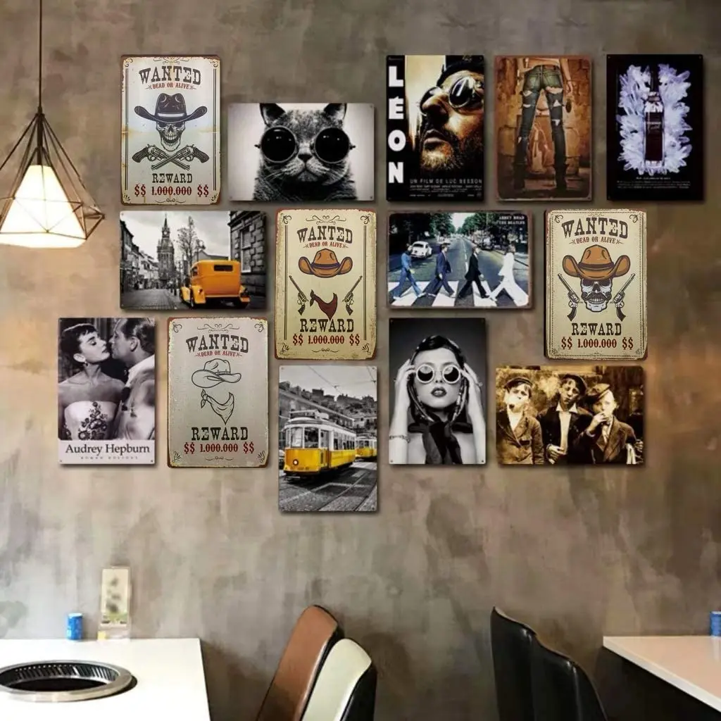 

AIQIBAO Metal Vintage Tin Sign Decor-Wanted for Garage Bar Pub Shop Funny Retro Wall Art Sign 12X 8