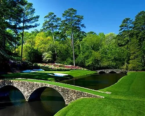 

11" x 14" Old Tin Metal Signs 12th Hole Augusta At The Masters
