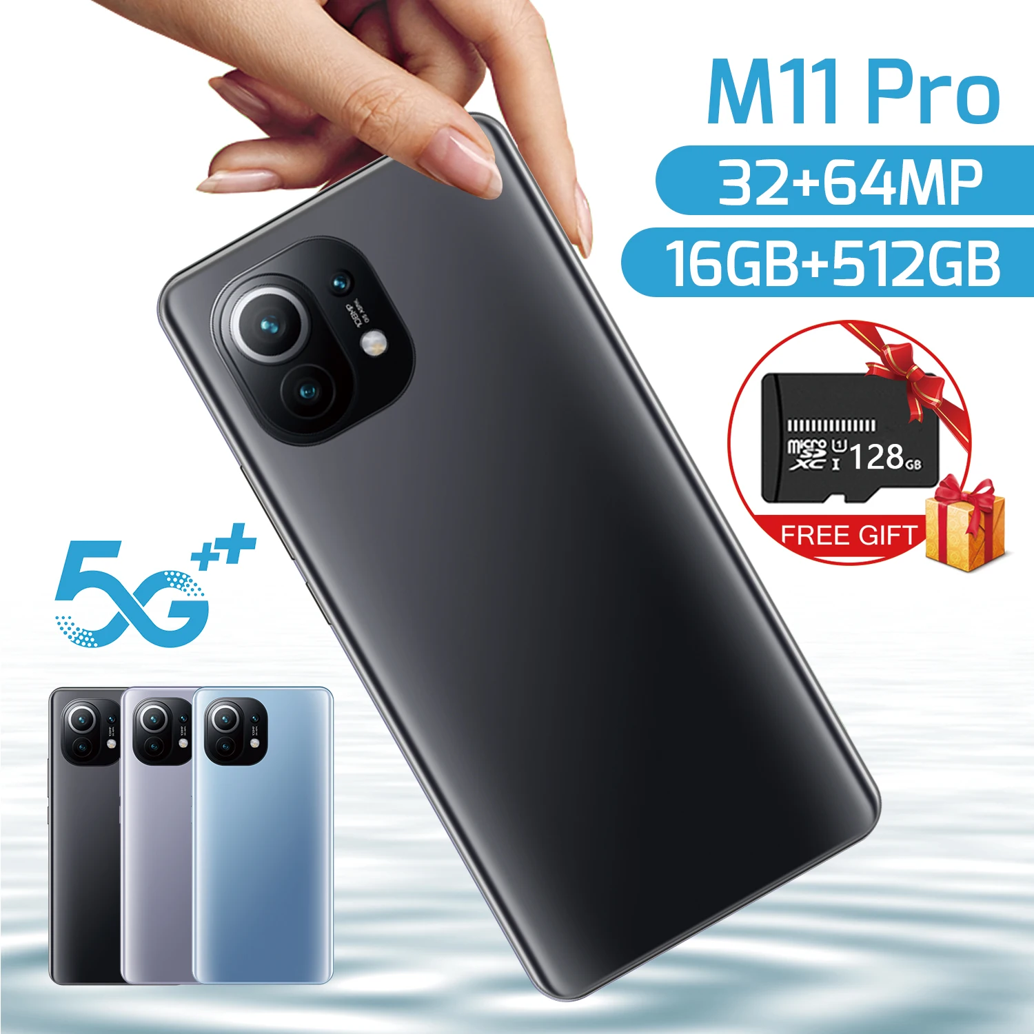 smart phone m11 pro 7 3 inch 64mp hdcamera16512gb android 11 phone 6800mah face id unlock 3 1ghz cellphone global 4g 5g mobile free global shipping