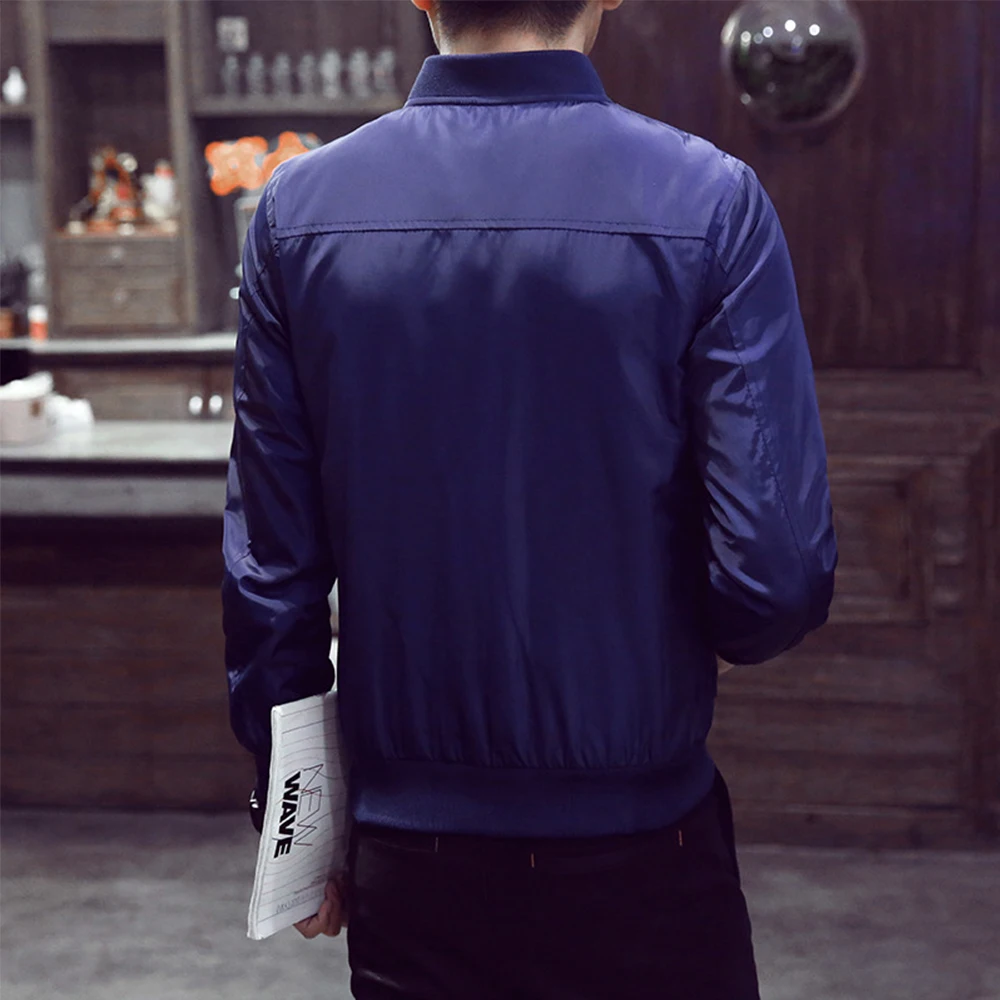 European and American youth spring men's clothing simple versatile comfortable large jacket Bomber Jacket | Мужская одежда