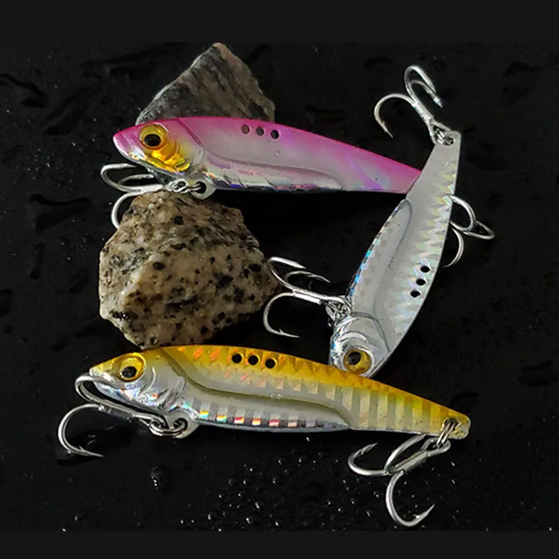 1PCS Metal VIB 7cm / 20g Fishing Lure Sinking Vibration with Blood trough Hooks Baits artificial bait vib | Спорт и развлечения