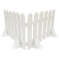 2pcs plastic fence courtyard indoor garden fence garden small fence with 4 base white fence home garden fence decoration