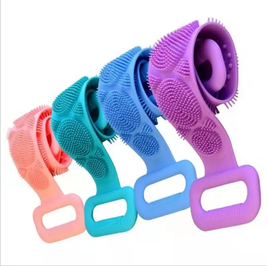

Magic Silicone Brushes Bath Towel Body Brush Bath Belt Exfoliating Back Brush Belt Wash Skin Household Clean Shower Brushes