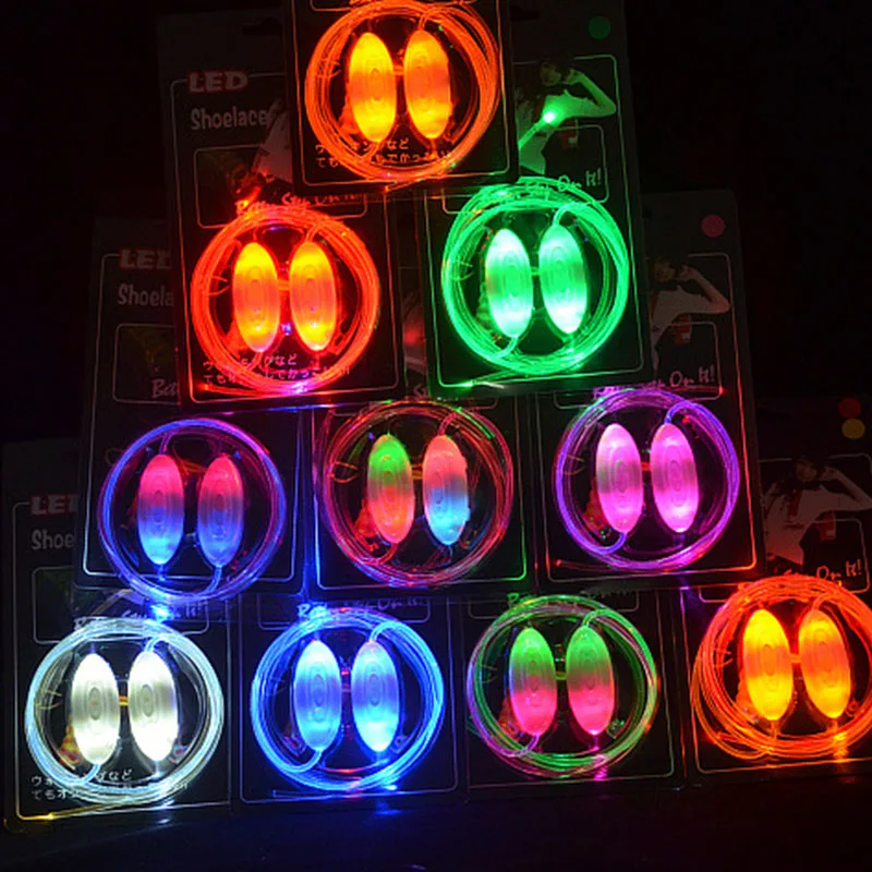 1 пара плоские шнурки для обуви ремешок светящиеся струны в форме oive светлые