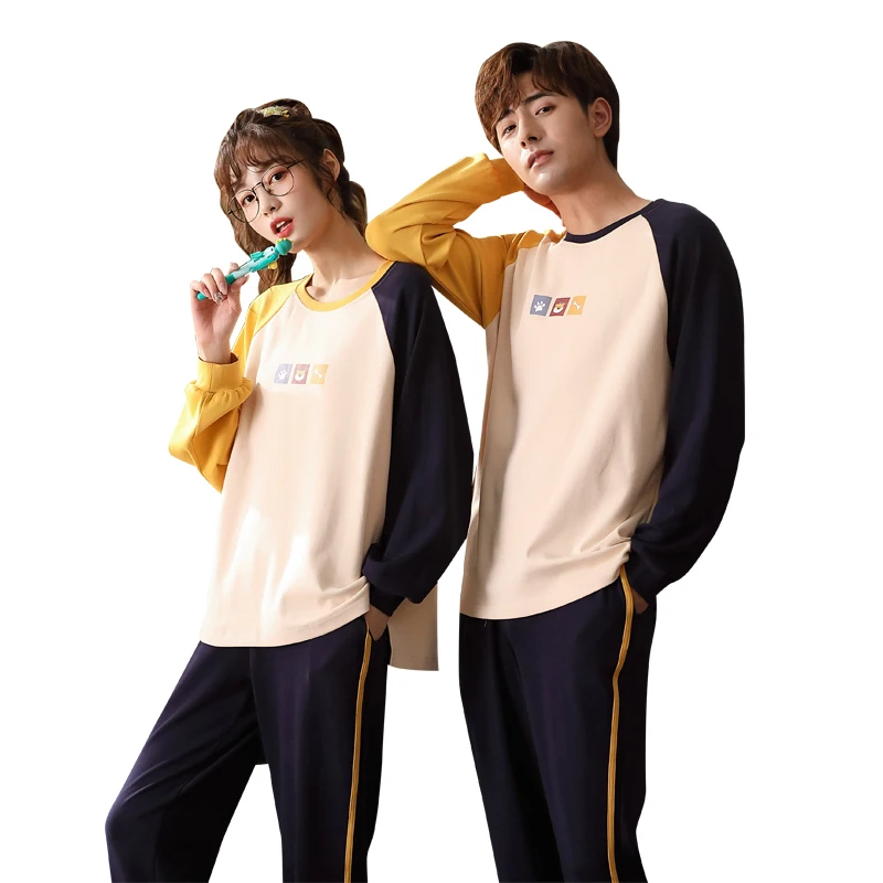 

Зимние пижамы для пар, Ночная одежда для сна из 100% хлопка, ночная рубашка, пижамные комплекты, Женская домашняя одежда, одежда для девочек, Му...