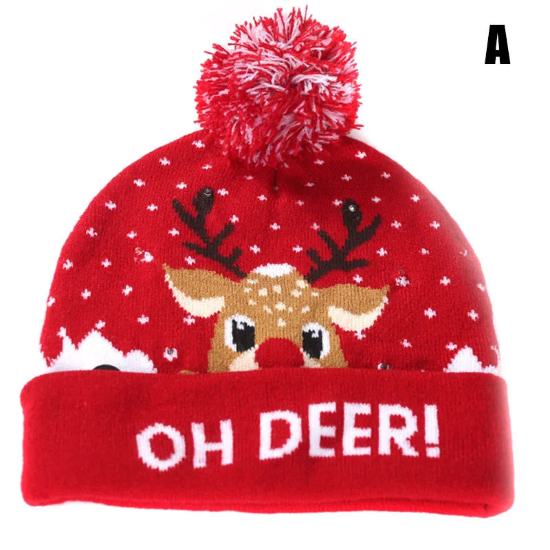 НОВАЯ РОЖДЕСТВЕНСКАЯ женская вязаная шапка зимняя теплая шапочка с мячом для