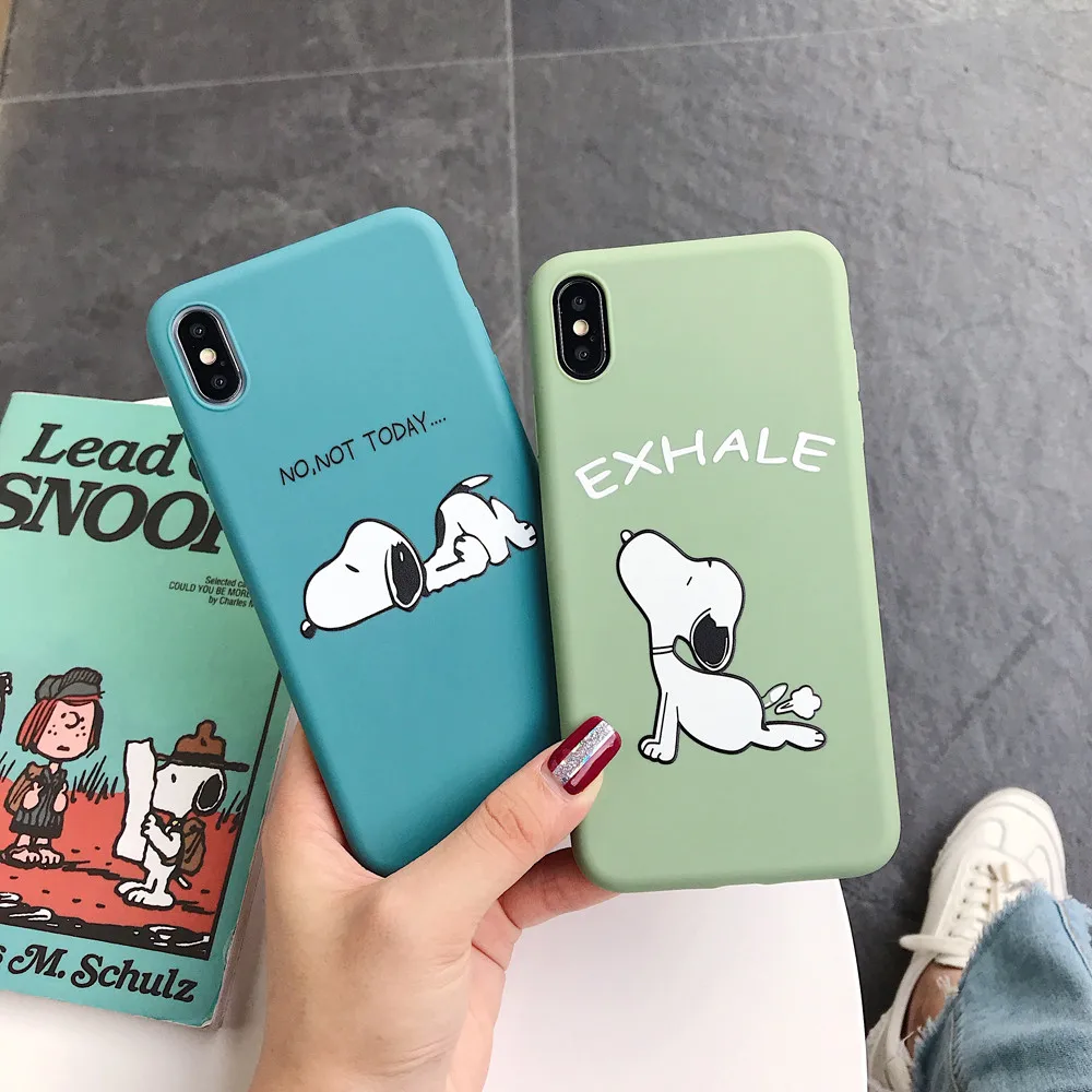 Хит чехол для телефона с рисунком собачки из мультфильма арахис Apple iPhone 7 8 11 pro X s 6