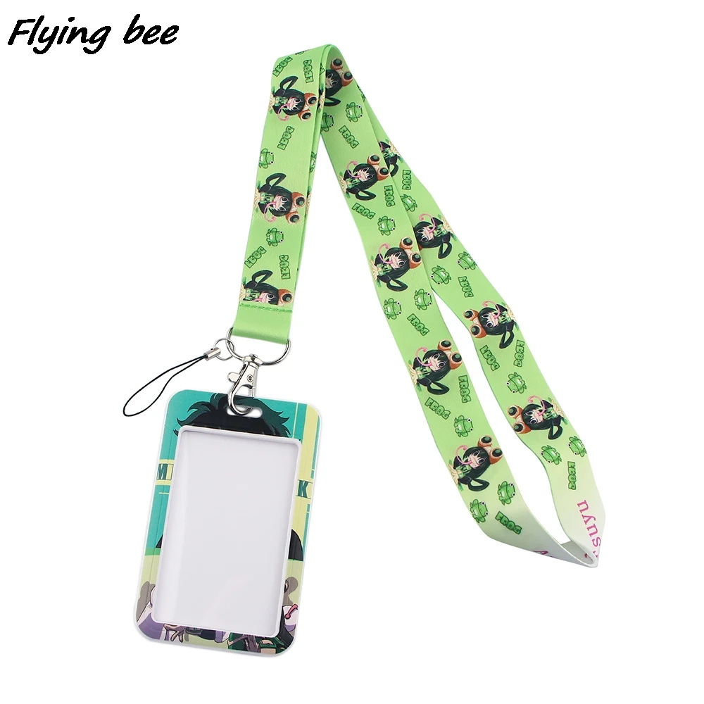Flyingbee аниме зеленая лягушка девушка мой герой школьный шнурок держатель для