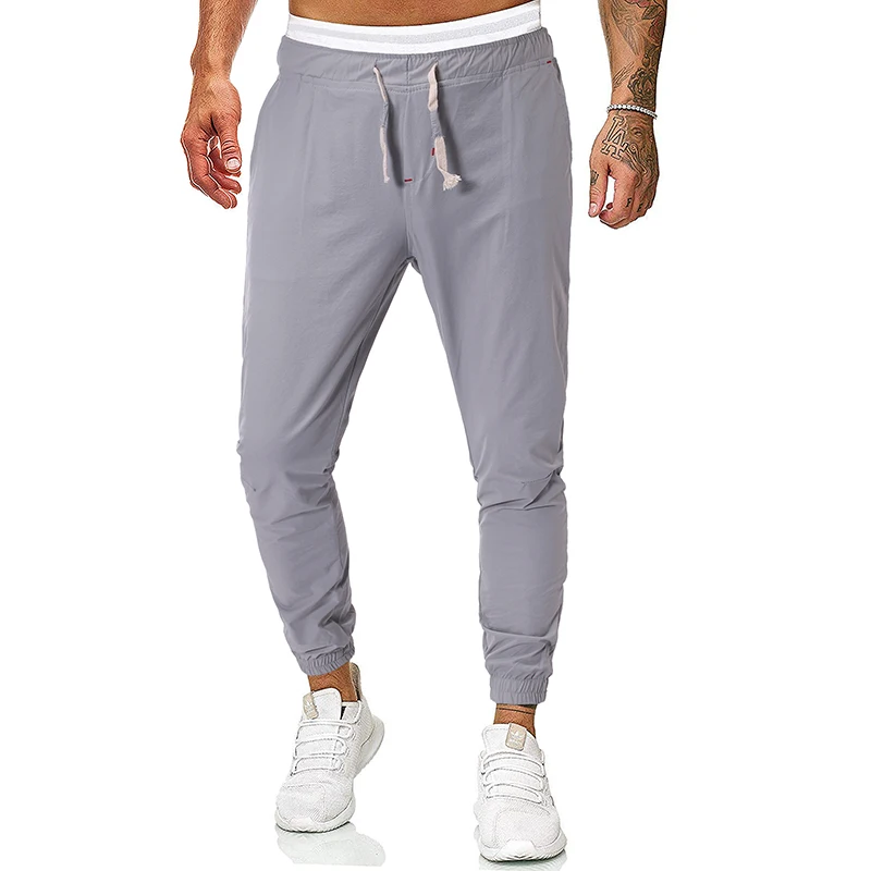 style 1-light gray Adisputent, осенние мужские брюки, бодибилдинг, уличная одежда, спортивные штаны, спортивные штаны для бега, спортивные мужские одноцветные штаны на молнии - Цвет: style 1-light gray