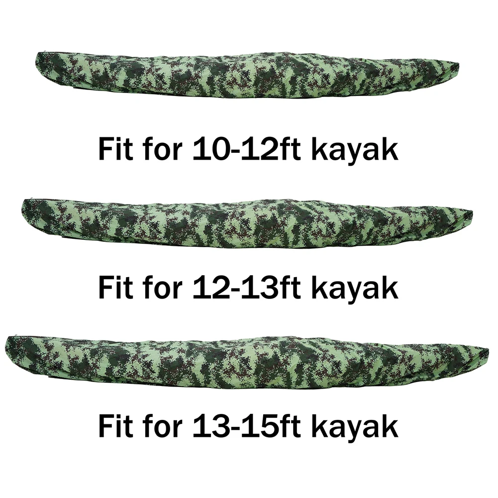 

Camouflage Kayak Cover Waterproof UV-resistant Dust Proof Shield For 12-15ft Canoe Storage Dust Cover fishing Boat accessories