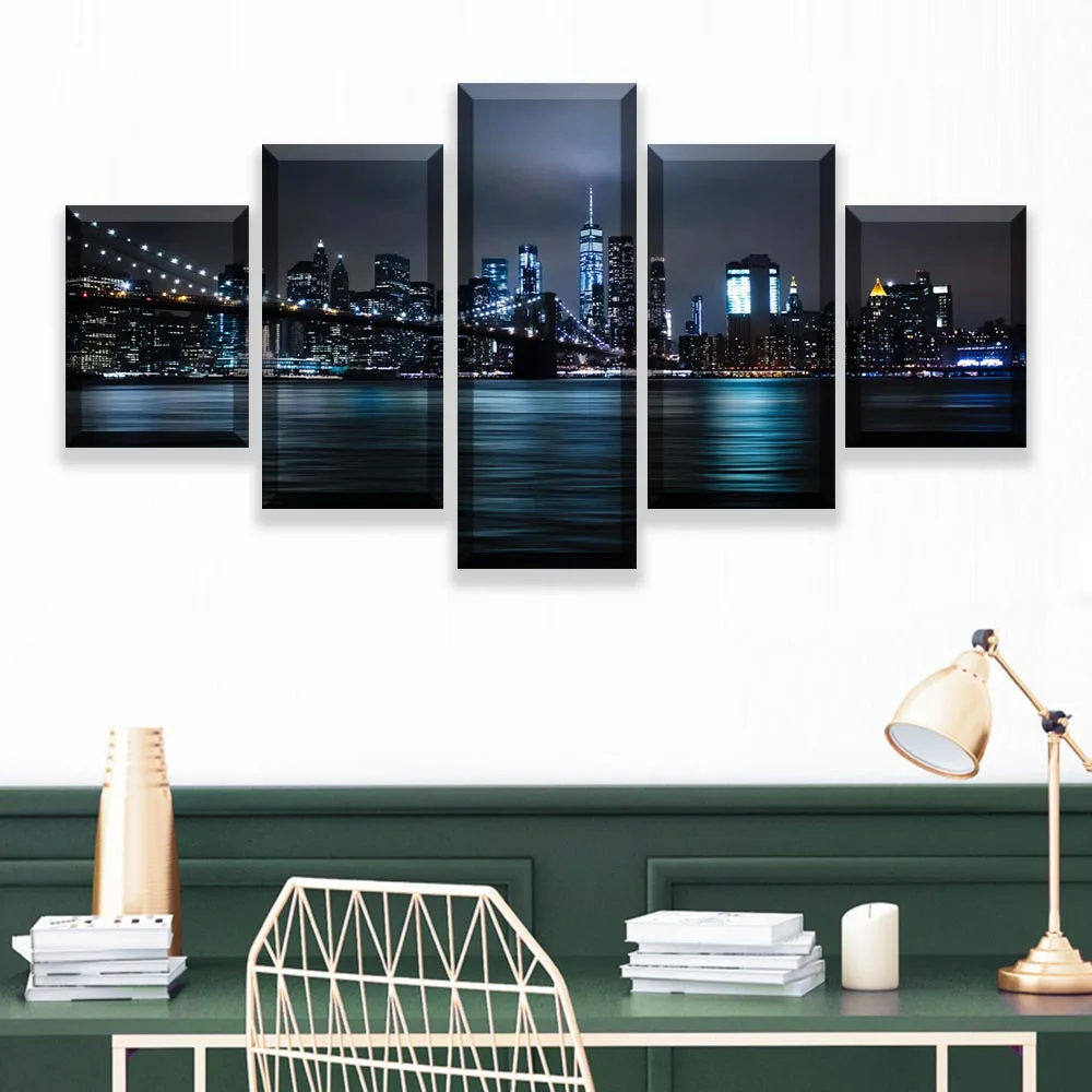 Модульный плакат на холсте HD печать настенная художественная структура 5 шт.