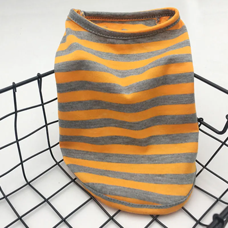 

Hot Sold Summer Stripe Dog Vest Pet Clothes For Small Dogs Clothes Cheap Puppy Pet Vest Shirt For Dogs Pets Clothing Costume
