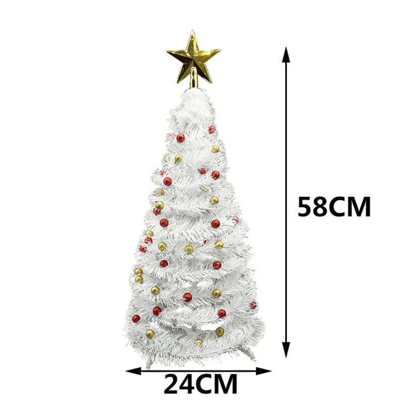 Collapsible Artificial Christmas Table Tree Tinsel Sequins Pop up Trees for Desk Decoration Festival Xmas Party Ornaments | Дом и сад