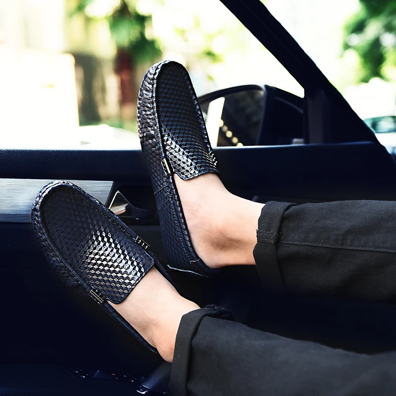 Мужские мокасины из натуральной кожи лоферы Мокасины роскошная Брендовая обувь