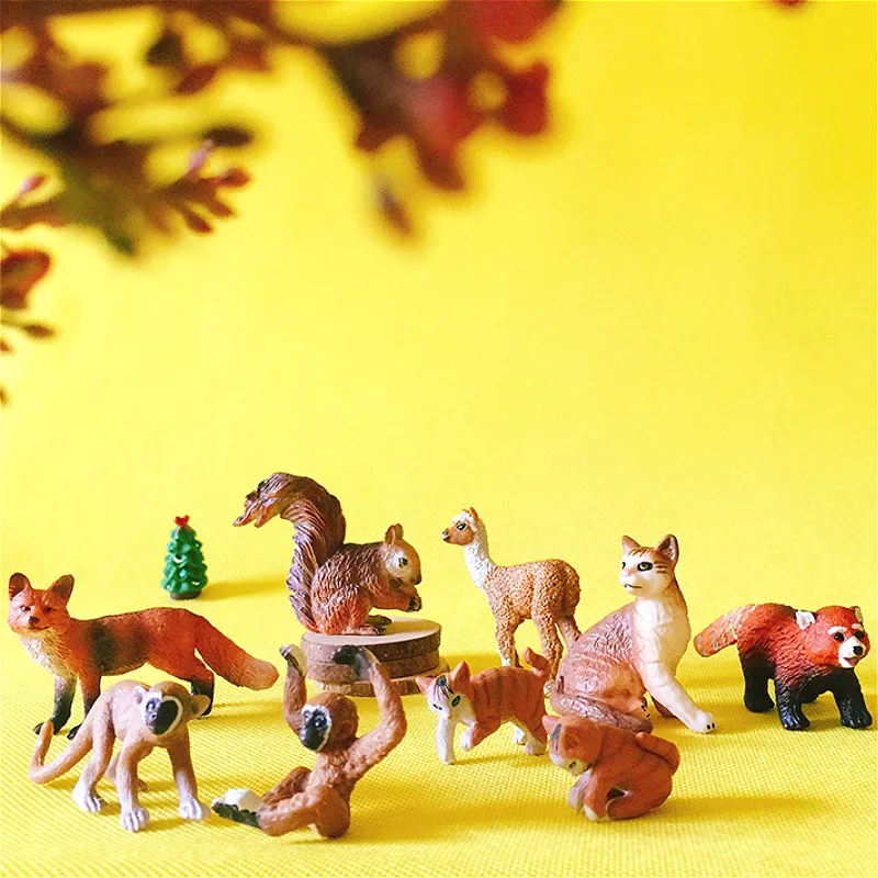 Новый ~ 1 шт./белка кошка обезьяна лиса альпака енот миниатюрные/милые/Сказочный