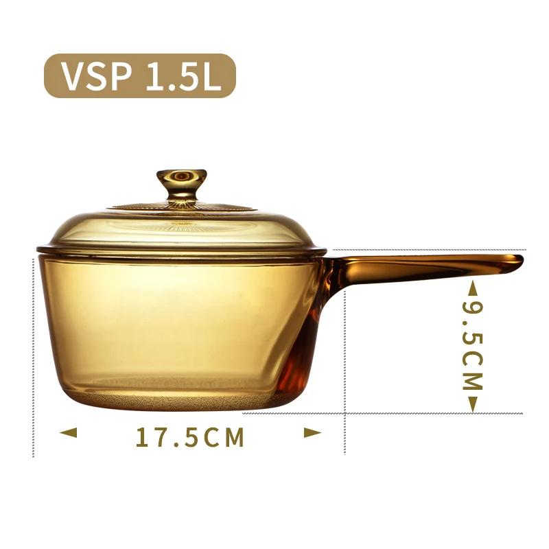 1.5L Прозрачная стеклянная суповая кастрюля электрическая керамическая плита с подогревом стеклянная чаша крышка ручной работы кухонные инструменты домашняя кухонная утварь кухонные гаджеты - Цвет: 1.5L